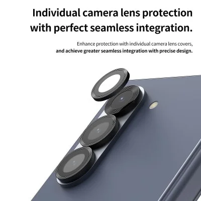 Camera Lense Protector Samsung Fold 6 Tempered Glass C-Sub Core With Metal Ring Araree - Clear